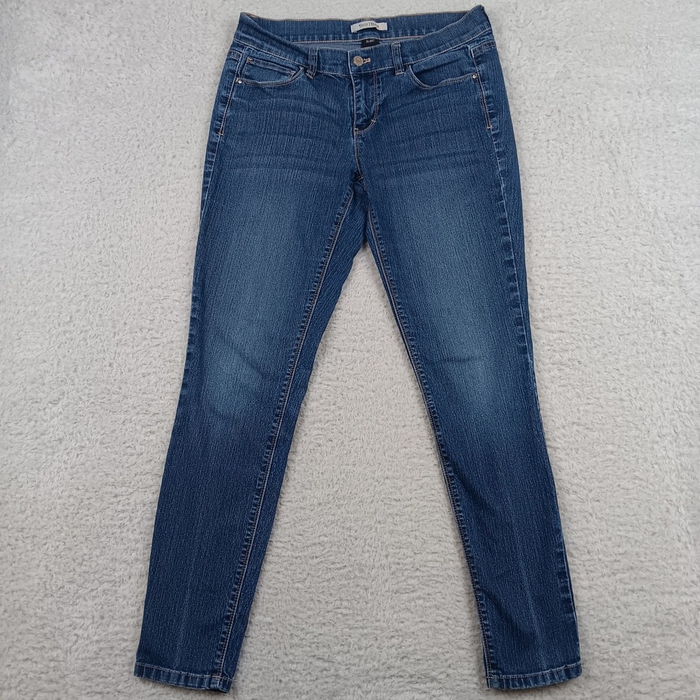 White House Black Market Jeans Blanc Woman 6 Blue Skinny Leg Stretch